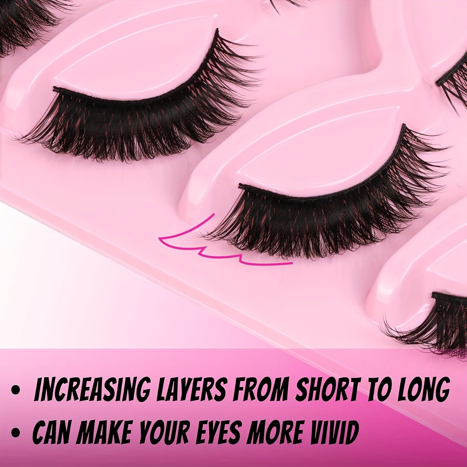 3 Packs of 15-Pair Cat Eye Lashes – Dramatic Wispy D Curl False Eyelashes, Reusable Strip Lashes for Glamorous Makeup & Holiday Gifts