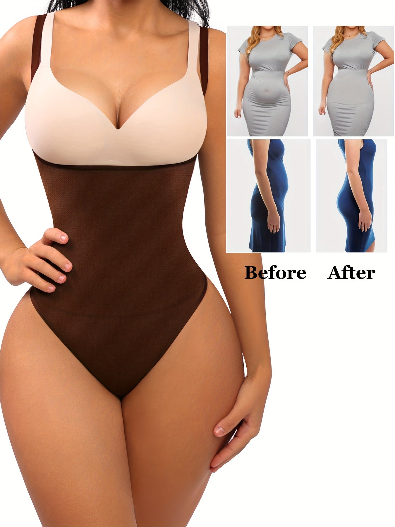 Women's Adjustable Strap Seamless Shaping Panty - Tummy Control, Slimming Body Shaper, Black Nylon-Spandex Blend, Elegant Design, Hand Wash Only, Tummy Control Shapewear
