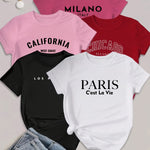 Women's Short Sleeve Printed T-shirt Five Pack PB-527