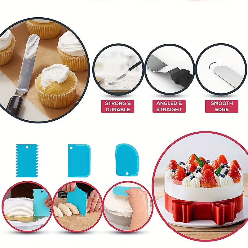 100pcs Set of Piping Tips Stainless Steel Dessert Technique Collection - Cake Baking Tools Stainless Steel Nozzle Christmas Supplies
