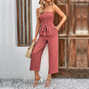 Women's Tube Leisure Commute Wide Leg Cropped Jumpsuit