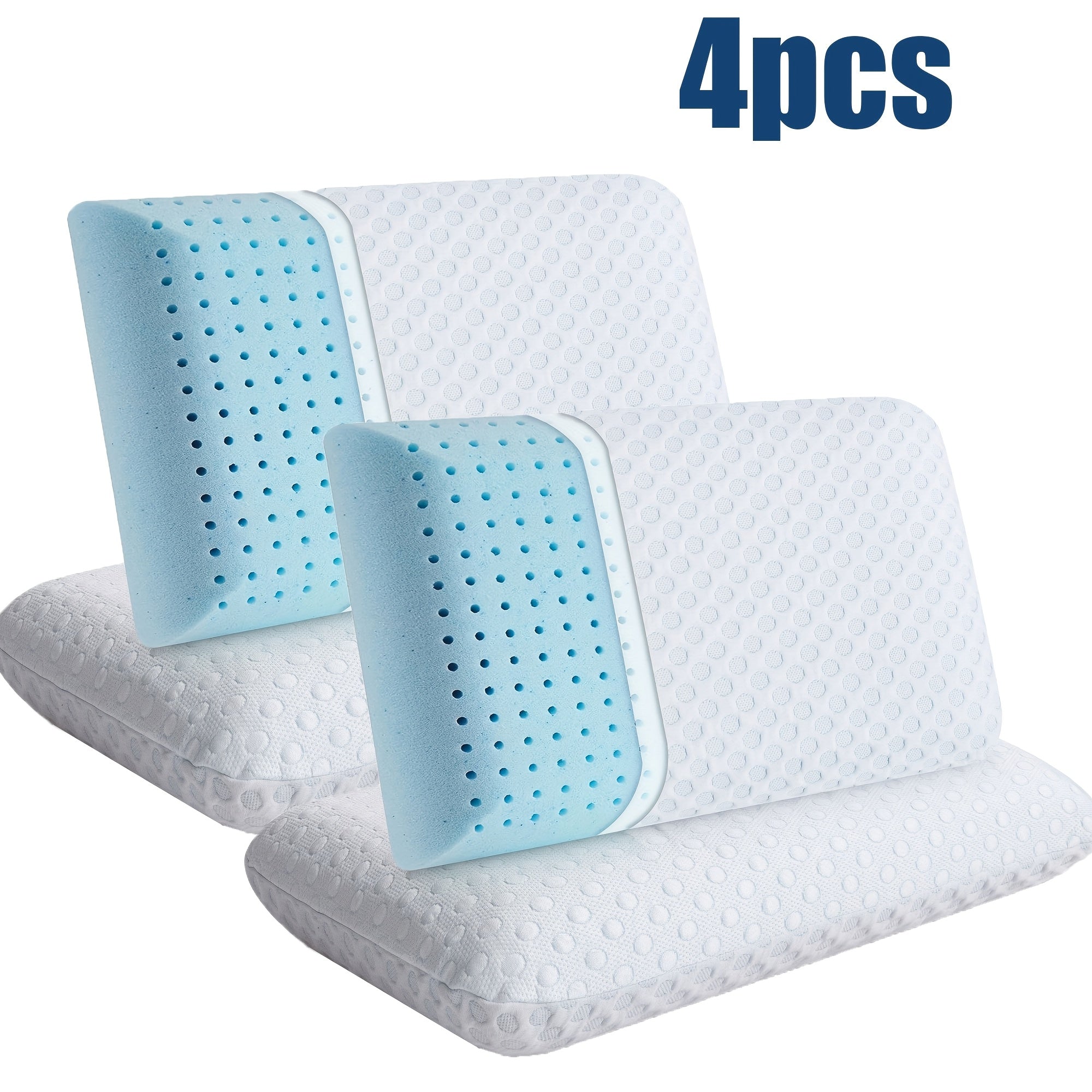 MUUEGM Neck Pillow For Sleeping, Contour Cooling Pillow For Side Sleeper, Bed Pillow For Sleeping Standard Size.