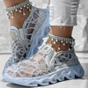 Mesh Elastic Strap Casual Sports Shoes - Without Foot Chain
