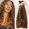 P4/27 Highlight Deep Wave Ombre Highlight Brown Bulk Soft Human Hair Bulk Deep Curly Ombre P4/27 Honey Blonde Bulk Hair Extensions Virgin Human Hair