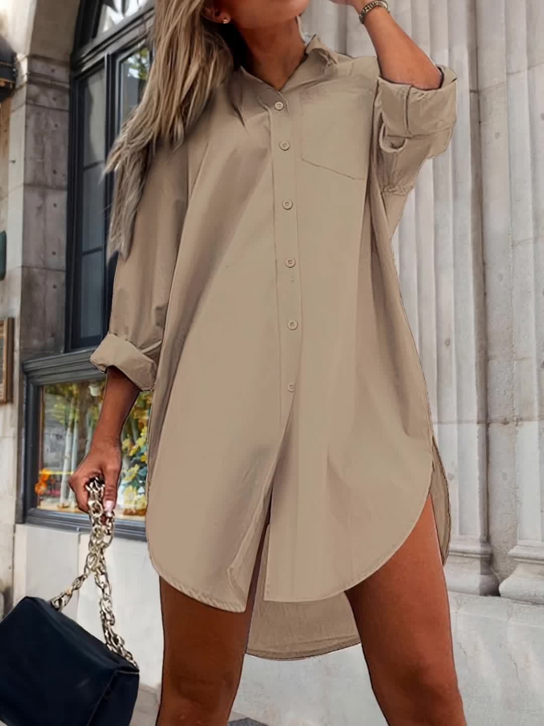[New Design Cardigan] Long Sleeves Cardigan for Vacation Wear - New Design Featuring a Collar, Illustrated Shirt for Beach Sun Protection in Europe And America