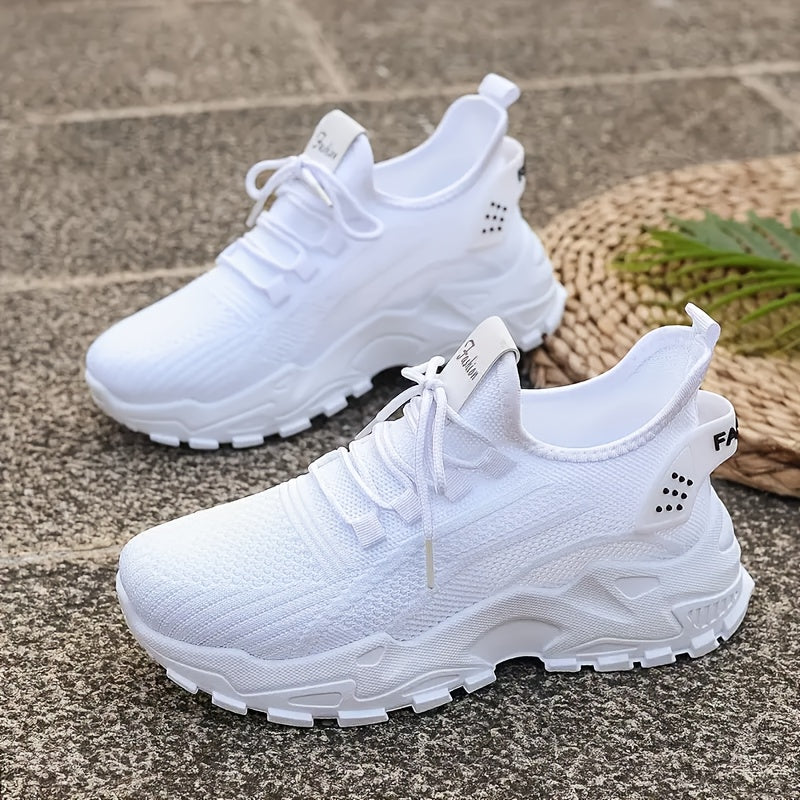 Women'S Breathable Knitted Sports Shoes, Lightweight And Comfortable Low Top Running Shoes, Suitable For All Seasons, Soft Soled Shoes, Casual Sports Shoes, Mesh Lightweight Casual Shoes