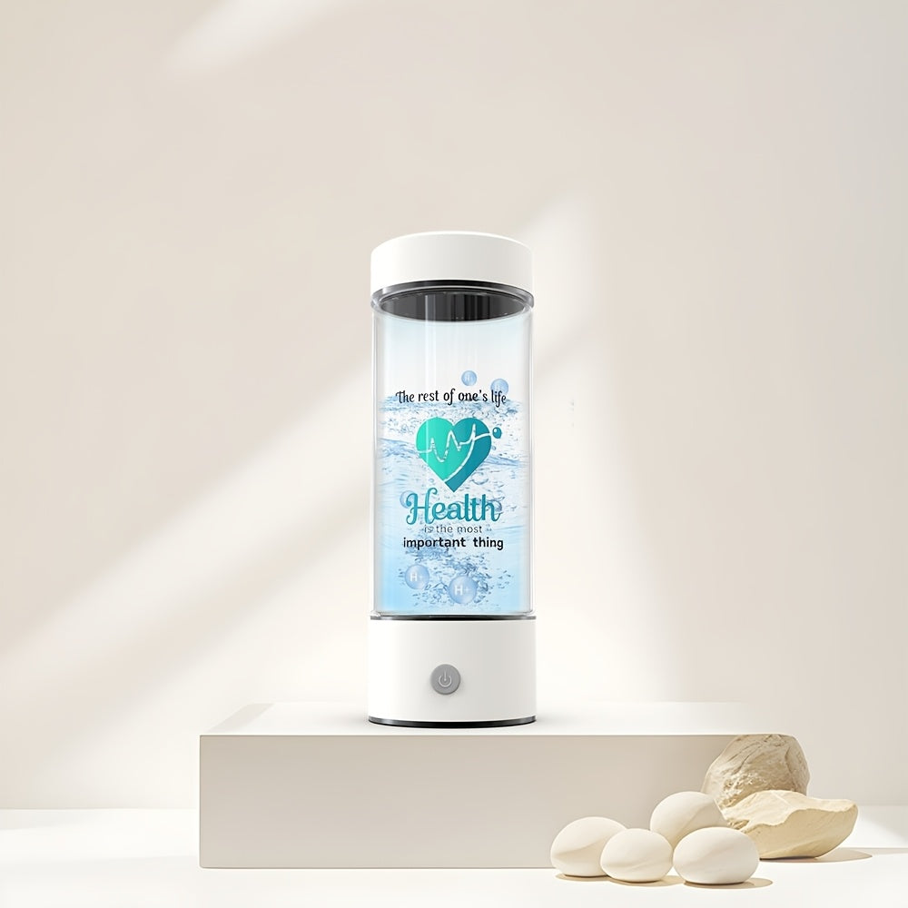 Portable hydrogen water bottle, upgraded version of 1000mAh rich in hydrogen water cup, rechargeable electrolytic hydrogen generator for 3 minutes, bubble machine spare parts, suitable for home office travel fitness