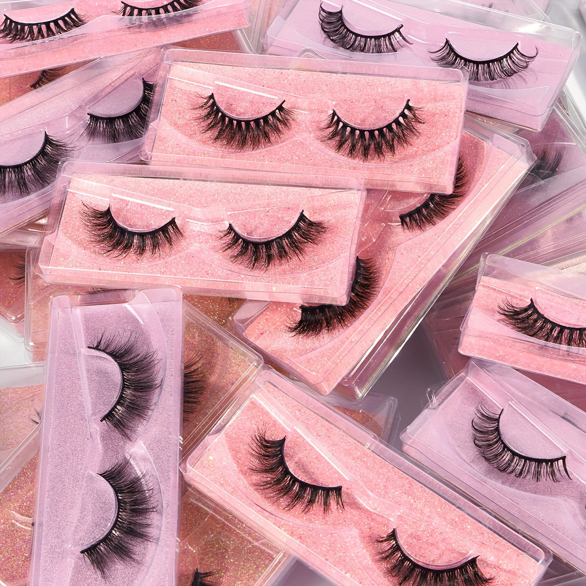 100 Pairs of 3D Mink False Eyelashes Set - Natural, Lengthy, Fluffy, Curled, Dense Multi-Style Mixed Lengths for Daily Travel, Portable Cat Eye Eyelash Extension
