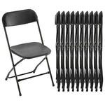 ANTONIA 20/10/8/6/4Set Stackable Plastic Folding Chair Pack with 350lb Steel Frame, Portable Outdoor Commercial Seat Perfect for Wedding, Party, Picnic, Dining, and Events Available in Classic White and Black