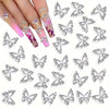 100pcs 3D Butterfly Nail Art Charms, DIY Nail Faux Jewelry Decorations, Glitter Accents For Manicure, Craft Supplies