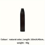 Natural Black Tape in Hair Extensions Human Hair Black Tape in Hair Extensions Real Human Hair Extensions Tape in #1B Black Hair Extensions Real Human Hair 20pcs 16-26 Inches