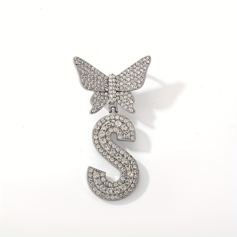 Women's Elegant Butterfly Necklace - Zinc Alloy, Rhinestones Mosaic, Synthetic Stones | Perfect Jewelry Gift | Christmas Jewelry