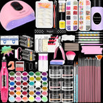 Acrylic Nail Kit With Drill And U V Light Full Nail Kit Set Professional Nail Starter Kit For Beginners Acrylic With Everything