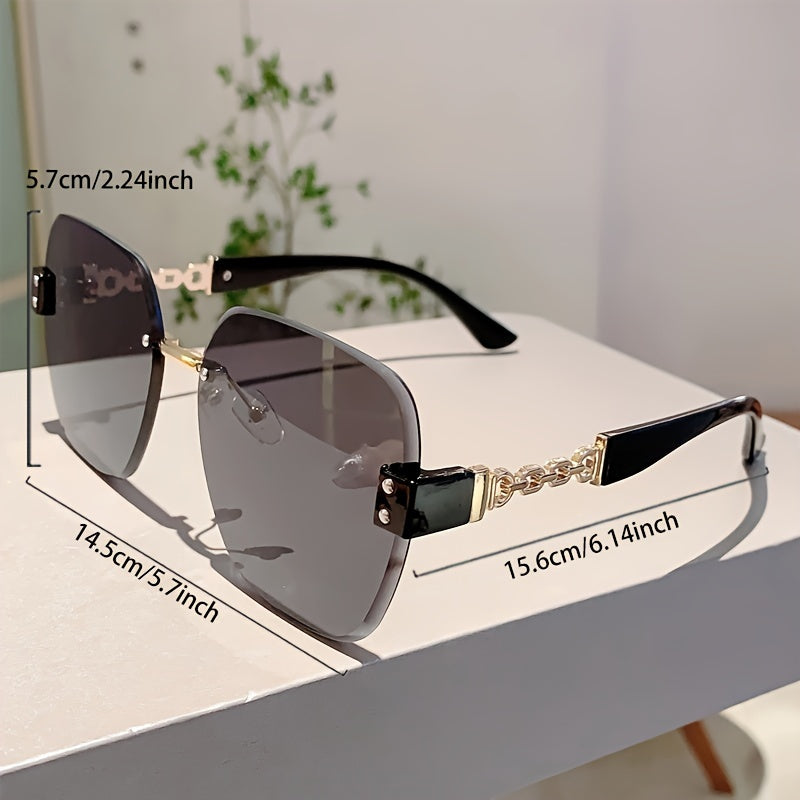 Women'S Gradient Color Fashion Hollow Glasses Large Frame Premium Outdoor Trend Glasses Suitable for Holiday Beach Parties