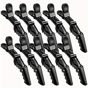 10pcs Premium Non-Slip Alligator Hair Clips - Professional Hair Styling and Sectioning Essentials for Salon-Quality Results - Durable, Easy-to-Use, and Comfortable Black Hair Accessories