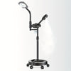 Facial Steamer Professional 2 In 1 Ozone With 5X Magnifying Lamp On Wheels For Spa, Beauty Salon And Home Use, 2-in-1 Esthetician Steamer On Wheels With Ozone And Hot Mist, Ionic Facial Steamer For Facial Deep Cleaning And Mo