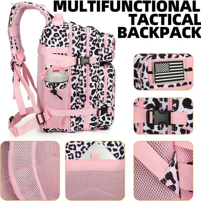 1pc 6.6gal Sports Daypack Backpack, Oxford Cloth, Solid Color, Zippered, Waterproof, Fit for Men and Women, Ideal for Hiking, Camping, Outdoor Activities, Birthday Gift, Travel, Backpack