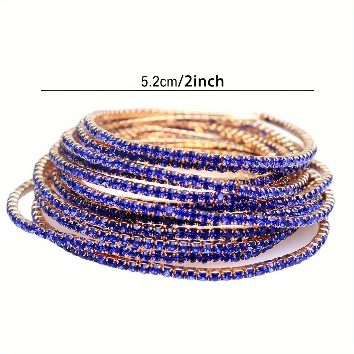 12pcs set of sparkling rhinestone tennis bracelets - elastic, elegant and versatile, suitable for daily dress up or party, ideal gift for lovers, sisters, mothers