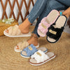 Comfortable And Casual Indoor Slippers for Women, Flat, Open-Toe, for All Seasons.