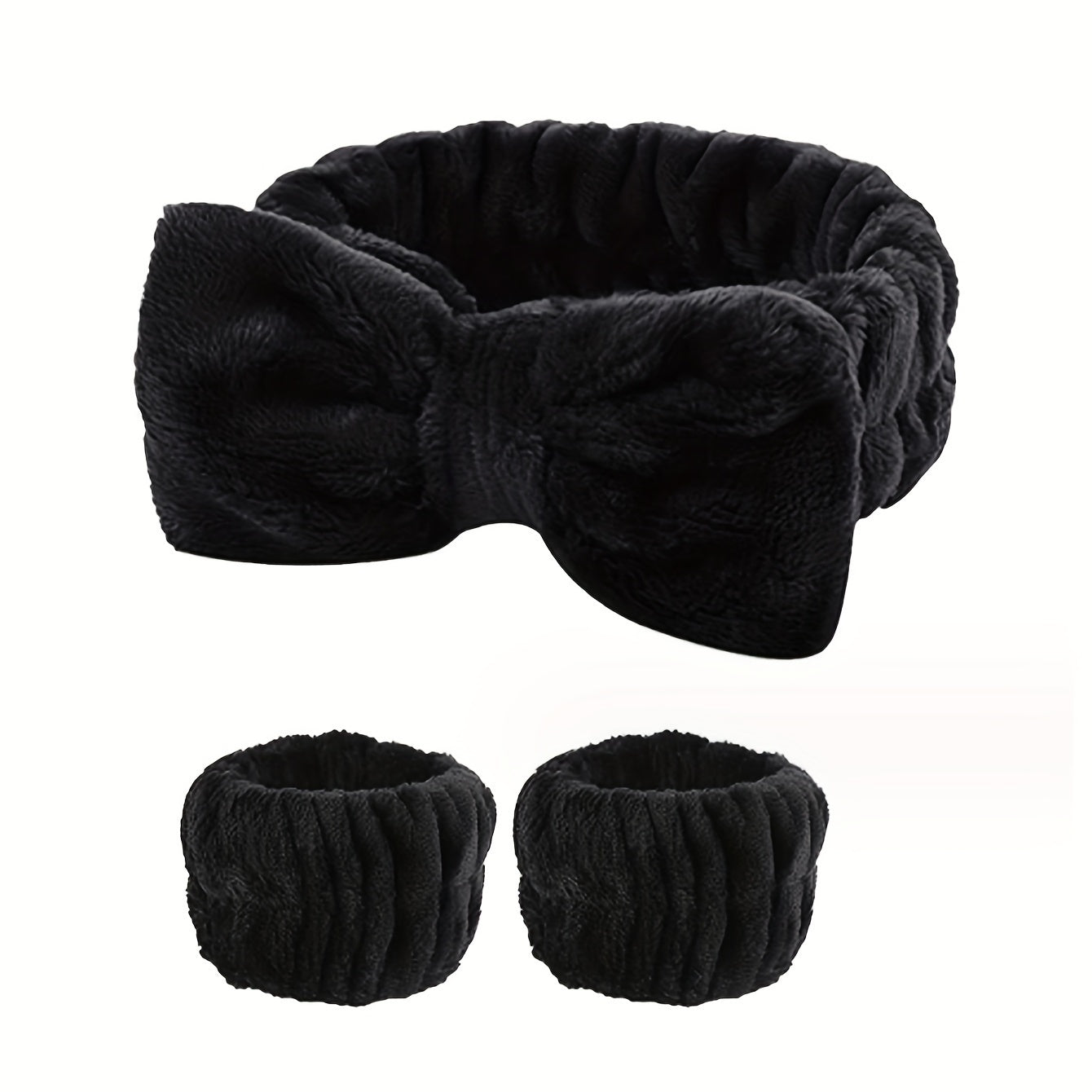 24pcs/Set Luxurious Plush Headbands & Wristbands - Super-Soft Coral Fleece for Pampering Skincare, Face Washing, and Spa Days - Stylish Set for Women & Girls - Perfect Daily Use and Gift Choice