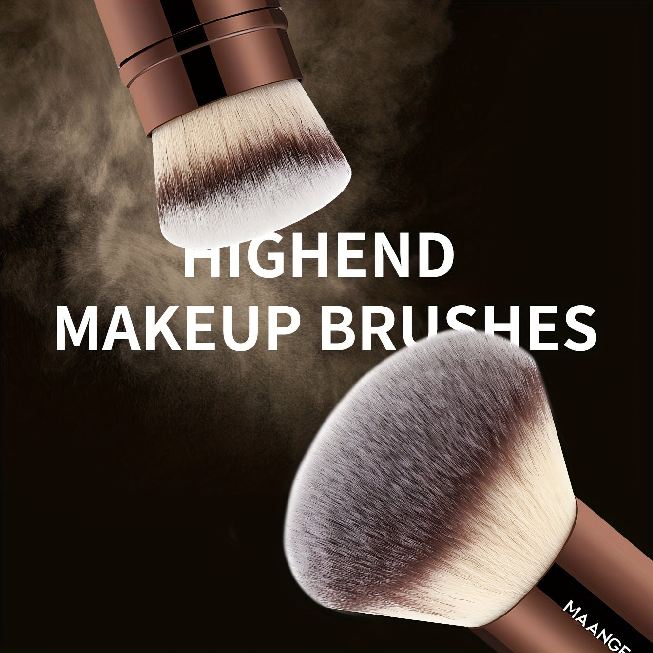 MAANGE 21-Piece Professional Makeup Brush Set, Includes 20 Aluminum Tube Brushes with Velvet Bag, Foundation, Contour, Powder, Blush, Eyeshadow, Eyelash, Browsing Brushes, Travel-Friendly, Unfragranced, Nylon Bristles, Metal