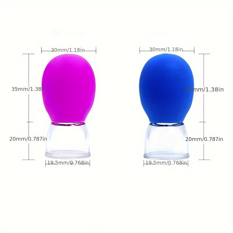 5pcs Mini Facial Meridian Cup Suction Cups for Body, Eyes and Cheeks Moisture Absorption Home Glass Cupping