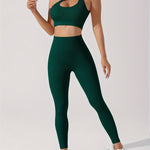 Women's 2pcs Yoga Set: Sexy One-Shoulder Sports Bra & High-Waist Butt Lifting Leggings - Stretchy, Non-See-Through Activewear - For Women - Suitable for Yoga, Fitness & Gym - Perfect Gift for Fitness Enthusiasts