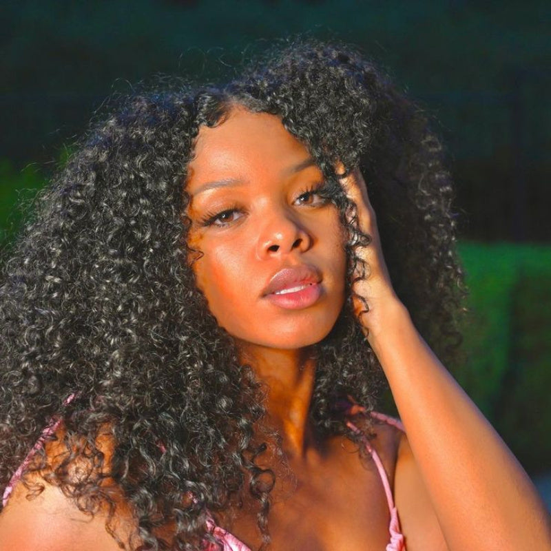V Part Afro Kinky Curly Human Hair Wig for Women - 100% Brazilian Virgin Hair, 250% Density Glueless Clip-In Half Wig with Rose Net Cap, No Leave Out & Natural Color, Beginner Friendly, Versatile Hairpiece | Elegant Hairstyle
