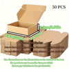 50pcs Brown Corrugated Mailer Boxes, 5.91x3.94x1.57inch, Triple Layer Extra Hard, Lid Included for Shipping Crafts, Electronics, Fragile Items - No Odor, Ideal for Small Businesses and Gift Packaging, Shipping Supplies | Neut