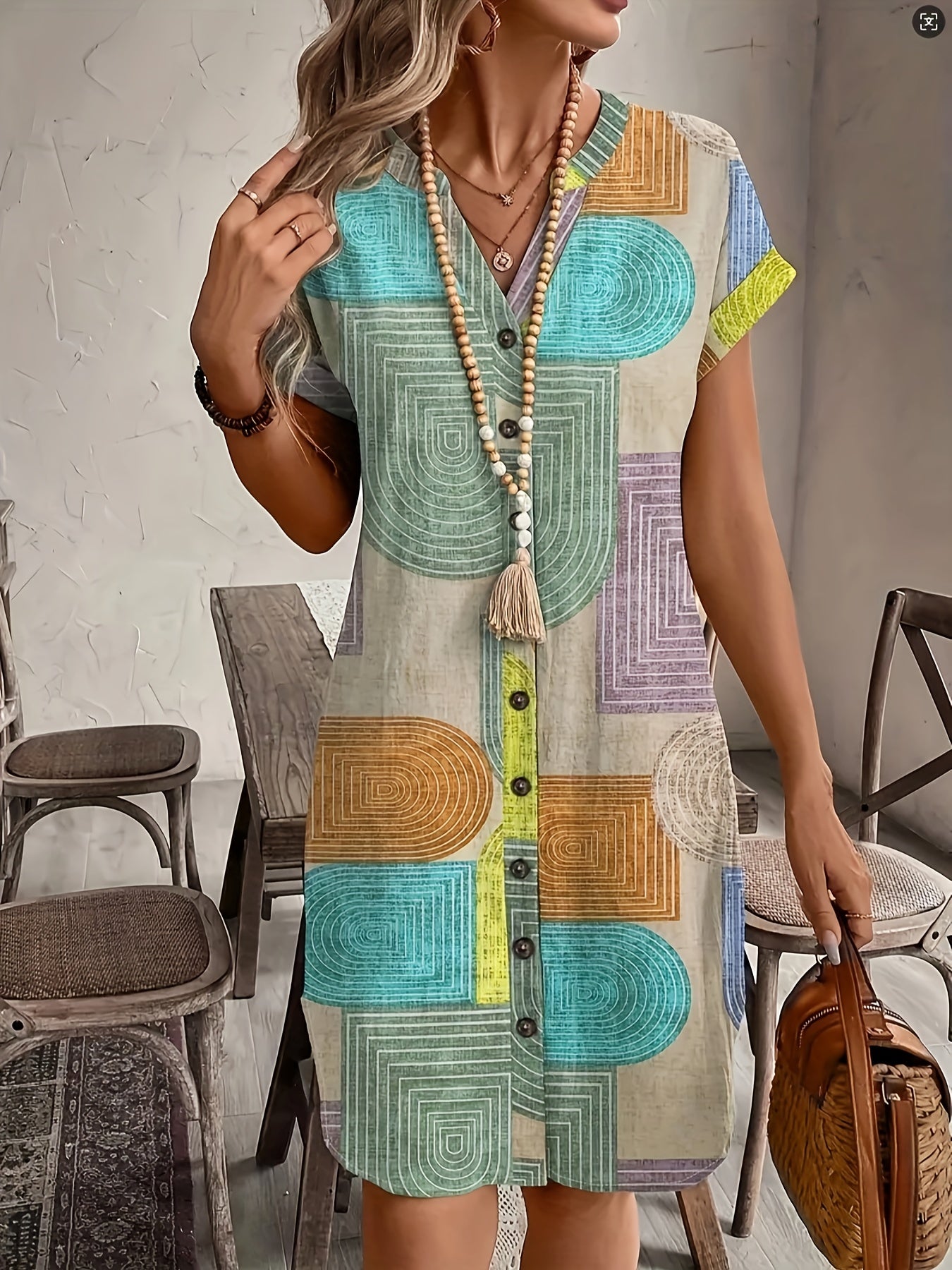 Nian Nian'S Selected V-Neck Button-Up Shirt