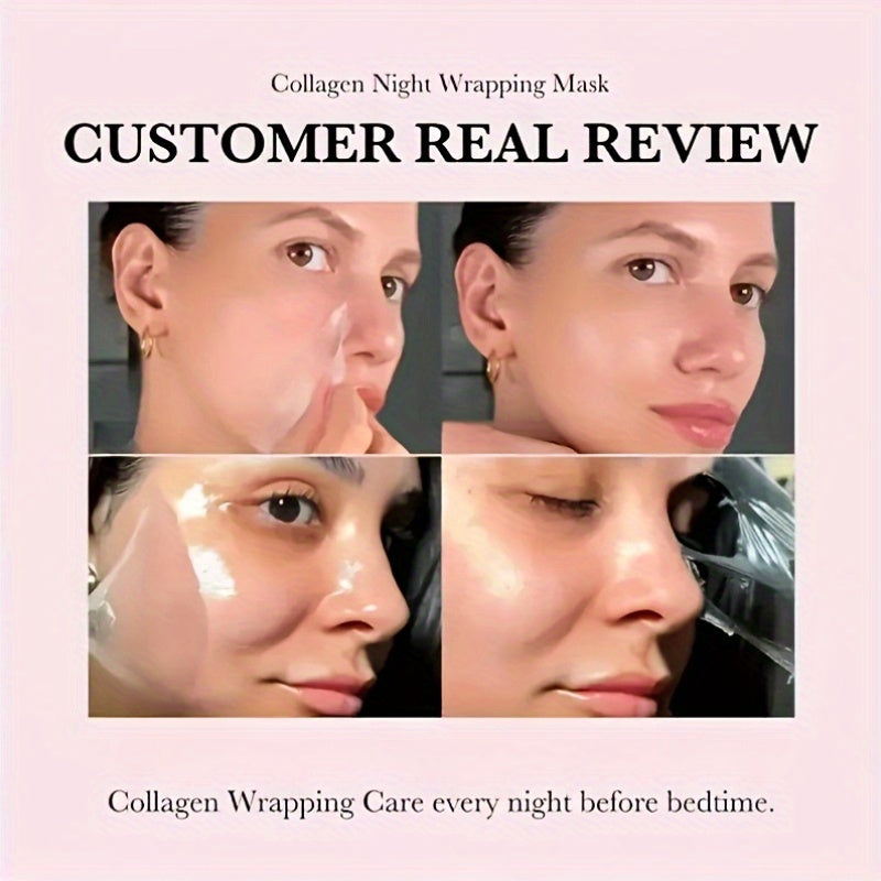 Medicube-Bio Collagen Overnight Mask with Brush - Elasticity and Moisturizing Care, Contains Collagen - Korean Skincare Product, 2.53oz