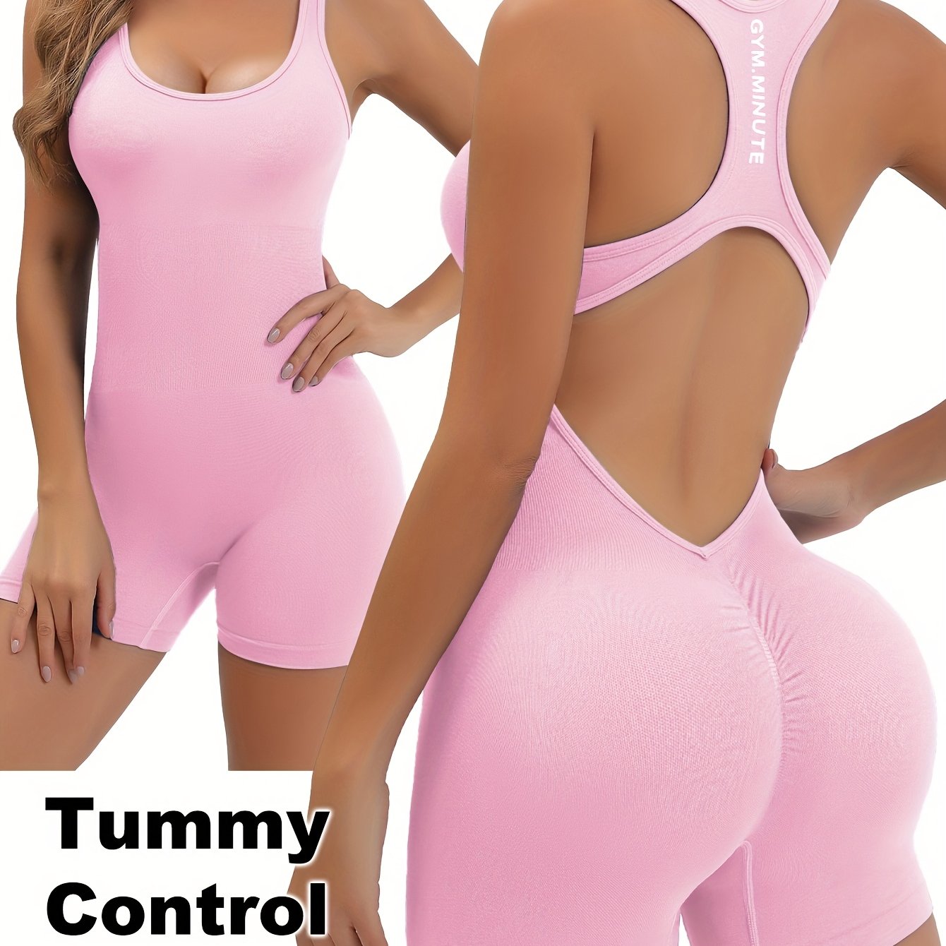 Women's High-Stretch Seamless Brown Jumpsuit Bodysuit - Soft, Breathable, 4-Way Stretch for Yoga, Tennis & Fitness - Quick-Dry, No Sheer Fabric, Machine Washable