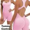 Women's High-Stretch Seamless Brown Jumpsuit Bodysuit - Soft, Breathable, 4-Way Stretch for Yoga, Tennis & Fitness - Quick-Dry, No Sheer Fabric, Machine Washable