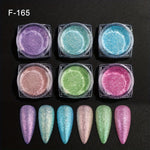 6pcs Star Glitter Powder Set Holographic Summer Pink Purple Blue Green Sugar Dipping Pigment Mermaid Iridescent Nail Sequins Dust Decoration Nails Supplies