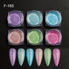 6pcs Star Glitter Powder Set Holographic Summer Pink Purple Blue Green Sugar Dipping Pigment Mermaid Iridescent Nail Sequins Dust Decoration Nails Supplies