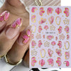 New Hot Stamping Flower Nail Stickers in INS Style Cross-border Y2K Golden Bow Small White Flowers Spring and Summer Nail Decals