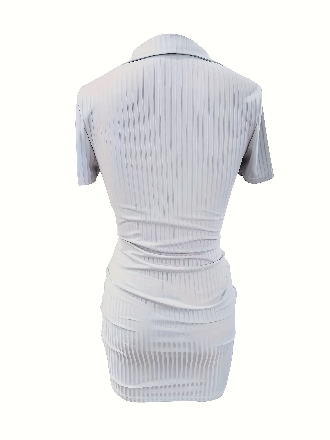 Women'S Black Ruched V-Neck Bodycon Dress - Casual Sleeveless A-Line Mini Dress with Side Slit, Elegant and Comfortable for Casual Attire, Casual Attire Dress | Ruched Detailing | Bodycon Silhouette