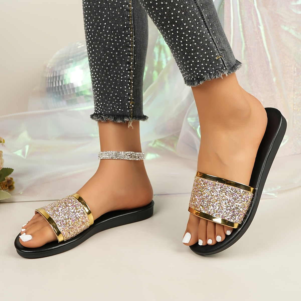 0.79inch Thick Sole Beach Casual Comfortable Women's Slippers