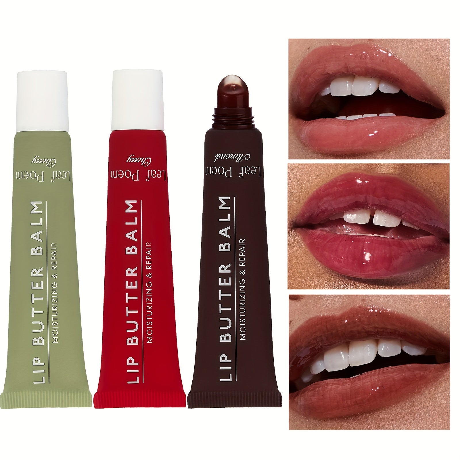 Hydrating Shimmer Lip Balm – Berry Tinted Lip Repair with Moisturizing Plant-Based Squalane, Glitter Finish, Anti-Dryness for All Skin Types