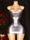 Sexy Women's Lingerie Outfit, Nightclub Bodycon Low-Cut Dress Suitable for 78-140 lbs, Ladies' Sexy Outerwear Lingerie, Party/Nightclub/Outdoor Wear Sexy Skirt, Backless Drawstring Hip-Hugging Women's Dress