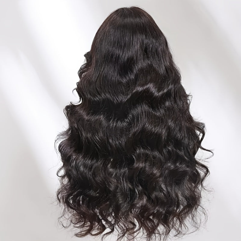 Klaiyi Fluffy Loose Wave 13x4 Lace Frontal Wig With Bangs Pre Cut Pre Bleached Pre Plucked Lace Front Human Hair Wig Ready To Wear Pre Everything Wig
