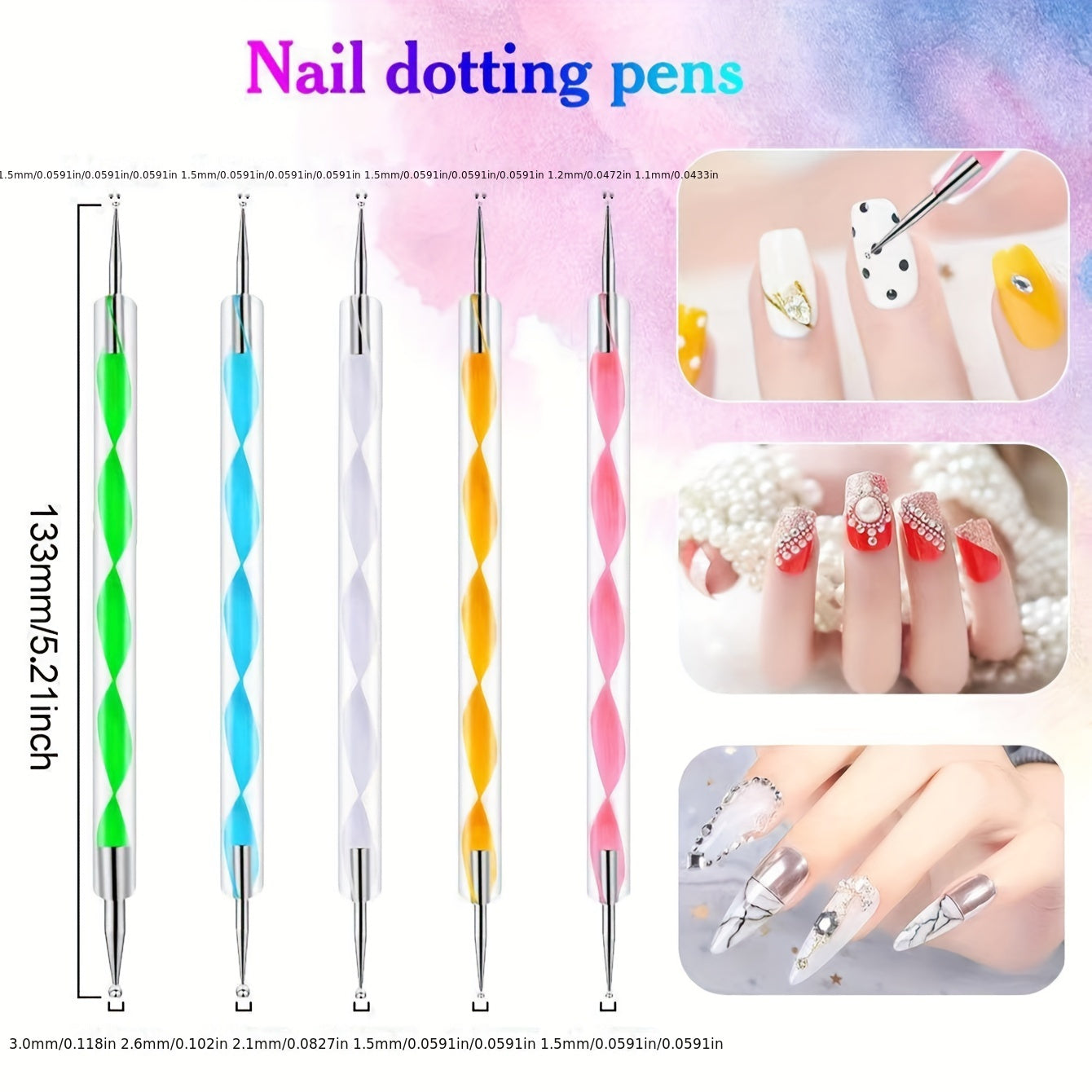 Professional 15-in-1 Stainless Steel Nail Art Tool Set - USB Powered, Hypoallergenic, DIY Kit with UV Nail Lamp, Dead Skin Remover, Finger Divider - No Gel or Powder Included, Weight >300g