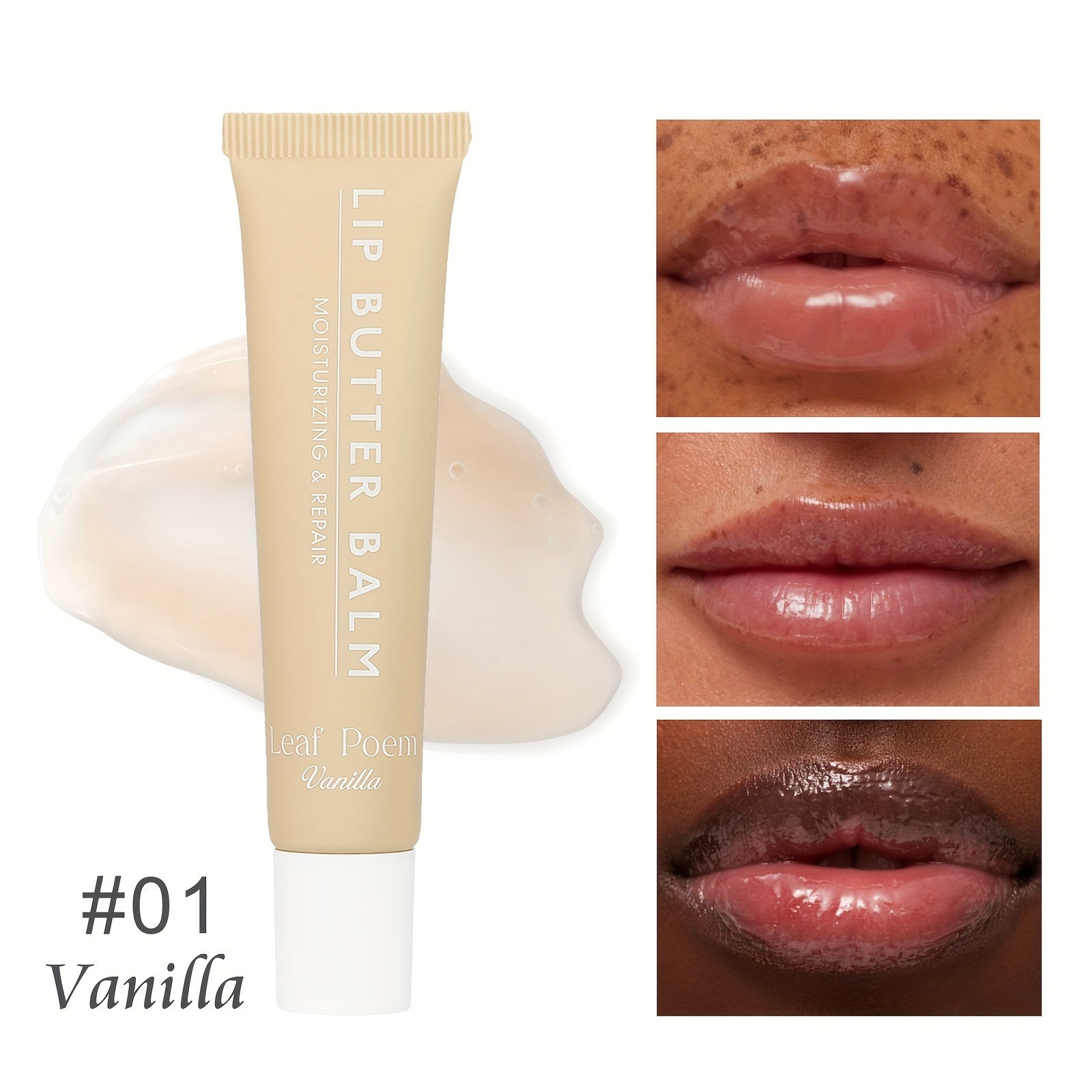Hydrating Shimmer Lip Balm – Berry Tinted Lip Repair with Moisturizing Plant-Based Squalane, Glitter Finish, Anti-Dryness for All Skin Types