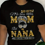 Figure & Mom Print T-shirt, Casual Round Neck Short Sleeve T-shirt Spring/ Summer, Women's