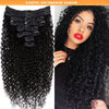 Natural Black Kinky Curly Clip Ins Hair Extensions 14 Inch Invisible Clip In Hair Extensions Real Human Hair 8Pcs 18 Clips Soft Clips Hair 120g Curly Hair Extensions
