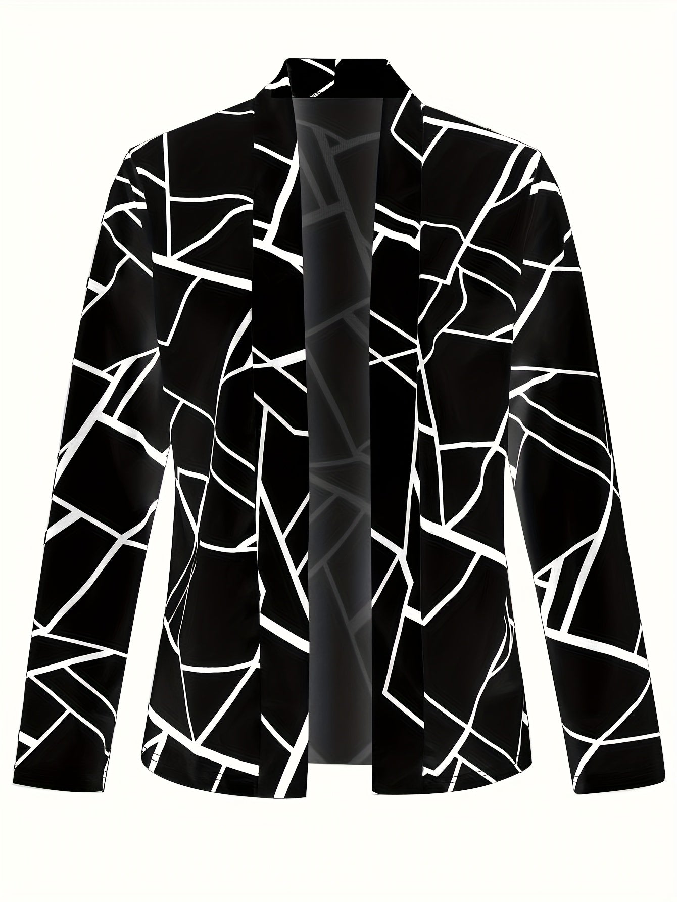 New Women'S Cardigan with Geometric Print Jacket
