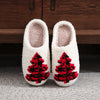 Christmas Tree Home Slippers Fashion Non-slip Floor Bedroom Slipper For Women Fuzzy House Shoes Winter