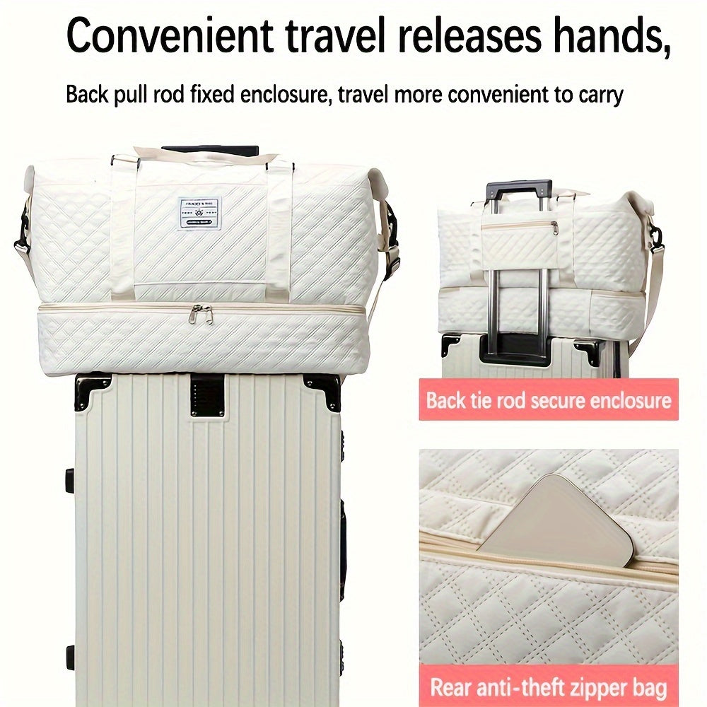 Large Capacity Multifunctional Travel Bag Set - Daily Travel Vacation Business Trip Clothes Toiletries Storage Bag, New Simple Fitness Bag
