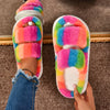[Customer Favorite] Chic Women's Plush Slippers - Colorful, Non-Slip EVA Sole, Cozy Indoor Shoes for Comfort & Style
