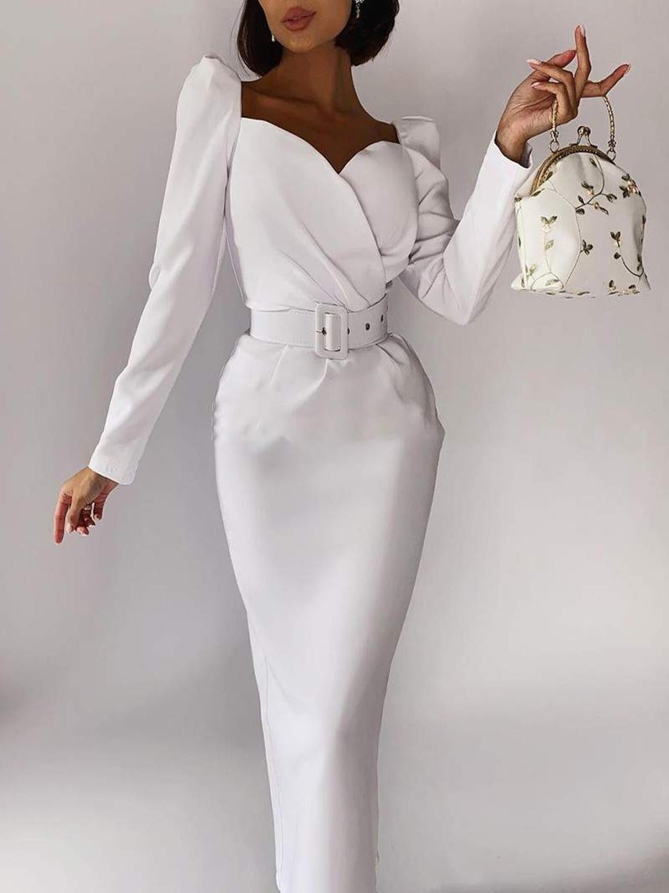 Bodycon Long Sleeve Dress for Weddings